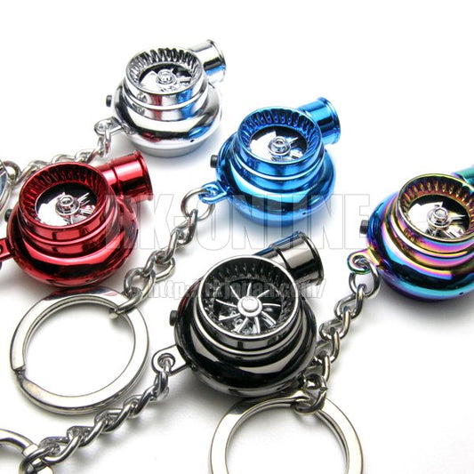 BOOSTNATICS タービンアクション+サウンドLEDキーホルダー:全5色:USB充電タイプ