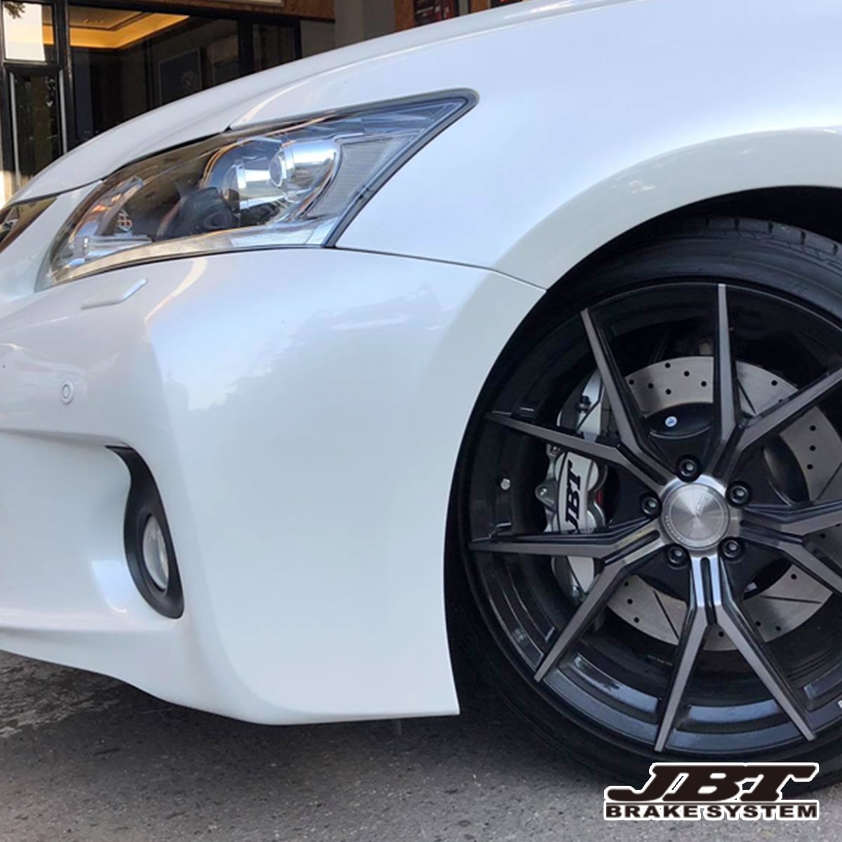 ■JBTブレーキキャリパー4POT(SP4P)+1ピース330mmコンビローター+ブラケット+パッド+ブレーキホース:フロントフルセット:全10色:トヨタ:アリスト:JZS161