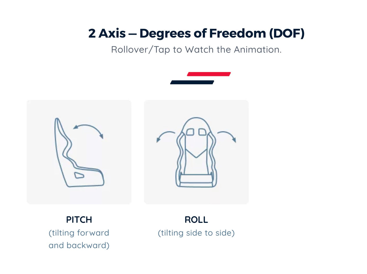 ★DOF REALITY:シートムーバープラットフォーム:モーションシミュレーター:M2:2軸タイプ:PC用