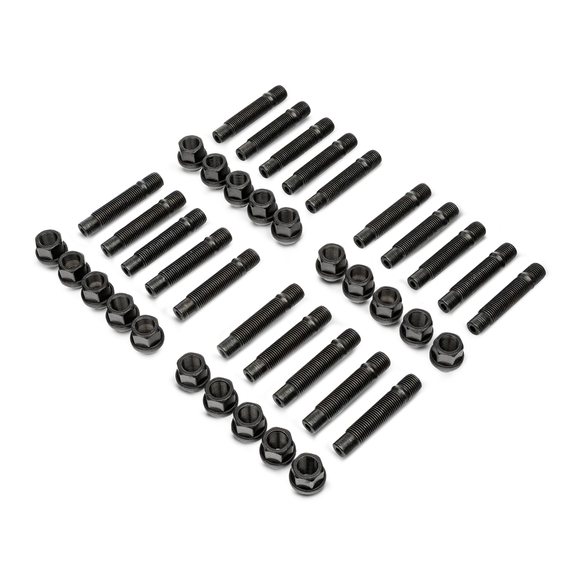 APEX:BMW(F#/G#)用ホイールスタッドキット:M14x1.25mm:75mm/90mm:ブラックナット/シルバーナット