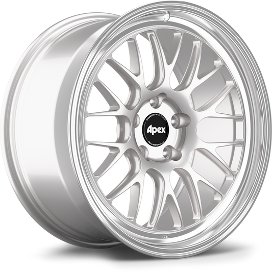 APEX ML-10RT Machined Lip Race Silver ホイール単体