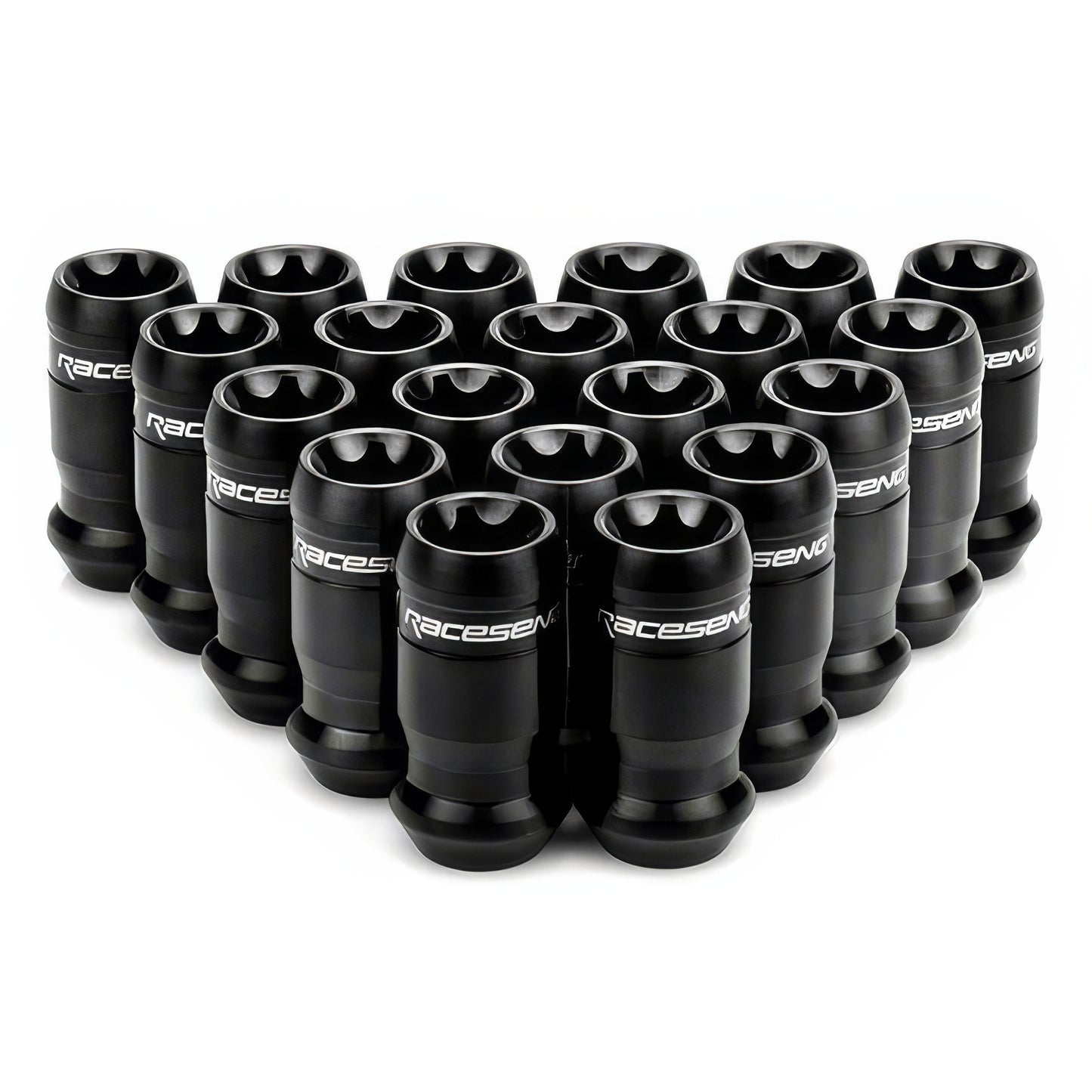 RACESENG(レーセング)TNR-1:チタンナットセット:ブラッシュブラック:M12x1.25mm:M12x1.5mm:M14x1.5:リジッド:20本セット