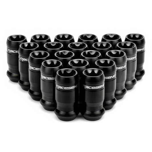 RACESENG(レーセング)TNR-1:チタンナットセット:ブラッシュブラック:M12x1.25mm:M12x1.5mm:M14x1.5:リジッド:20本セット