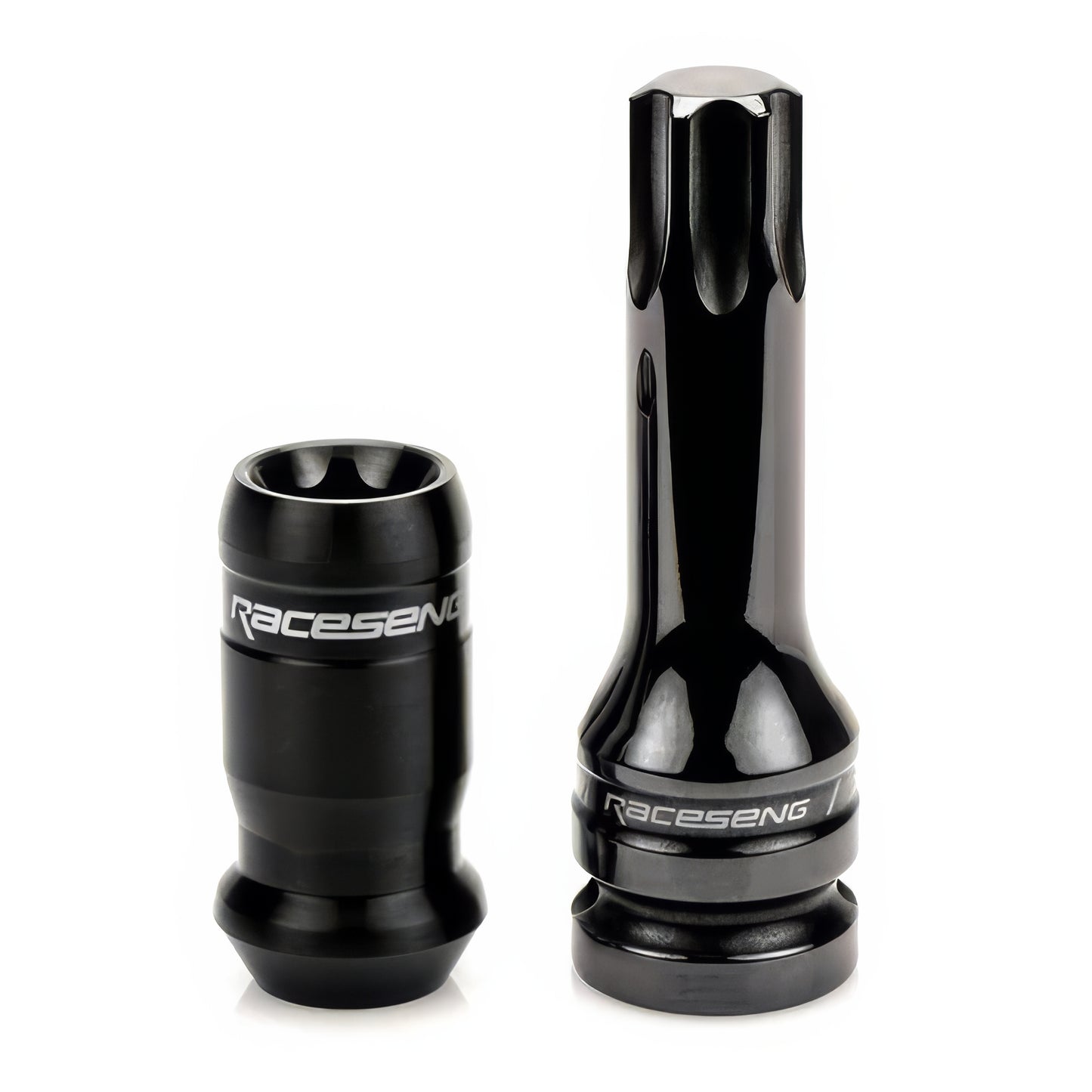 RACESENG(レーセング)TNR-1:チタンナットセット:ブラッシュブラック:M12x1.25mm:M12x1.5mm:M14x1.5:リジッド:20本セット