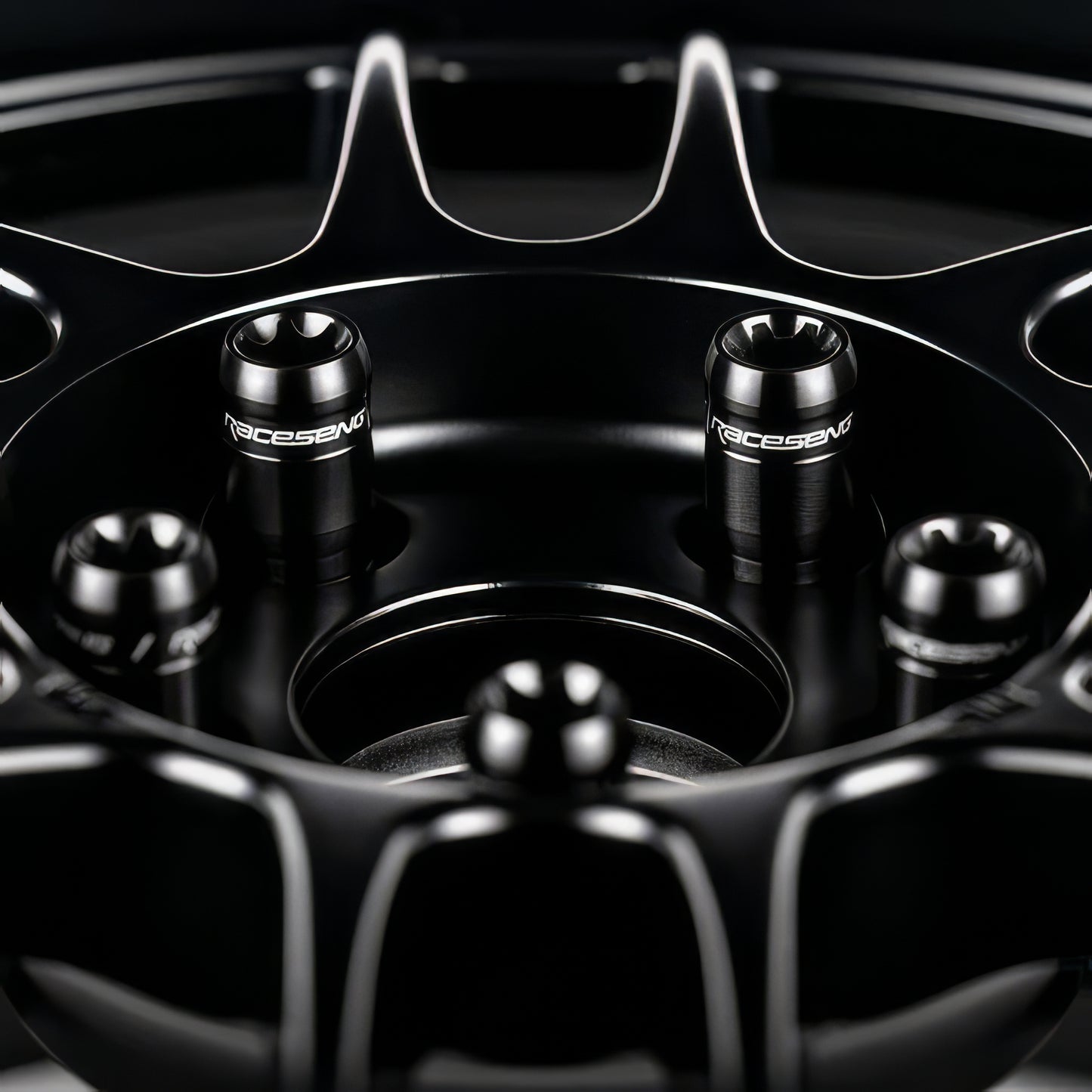 RACESENG(レーセング)TNR-1:チタンナットセット:ブラッシュブラック:M12x1.25mm:M12x1.5mm:M14x1.5:リジッド:20本セット