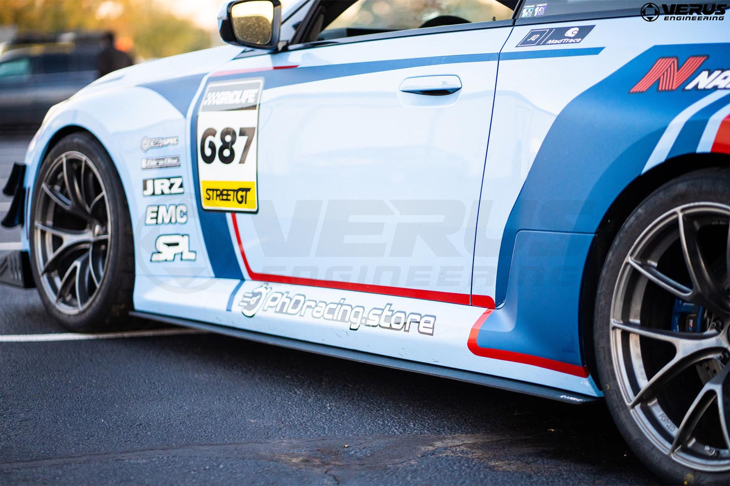 VERUS ENGINEERING(ヴェルスエンジニアリング)A0580A:BMW M2 G87・カーボンポリウィーブナイロンスプリッター