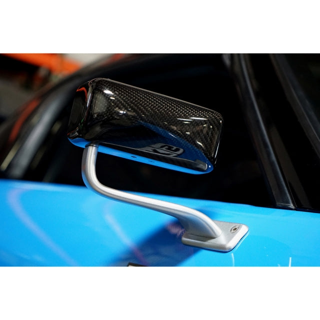 EVS Tuning カーボンGTLMエアロミラー (Black/Silverマウント) - HONDA S2000(AP1)