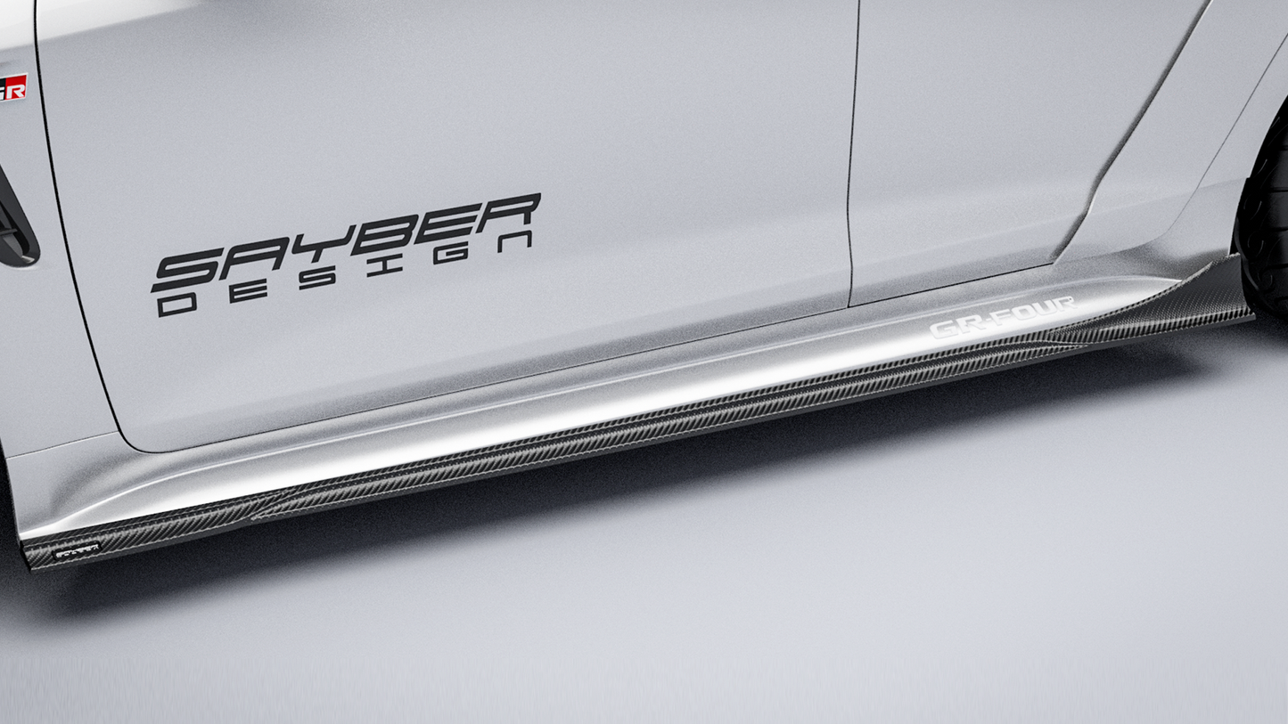 SAYBER DESIGN GRカローラ Carbon Side Skirts:カーボンサイドスカート