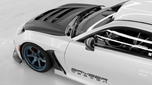 SAYBER DESIGN SUPER GT HOOD GR86 BRZ (ZN8/ZD8):エアロボンネット