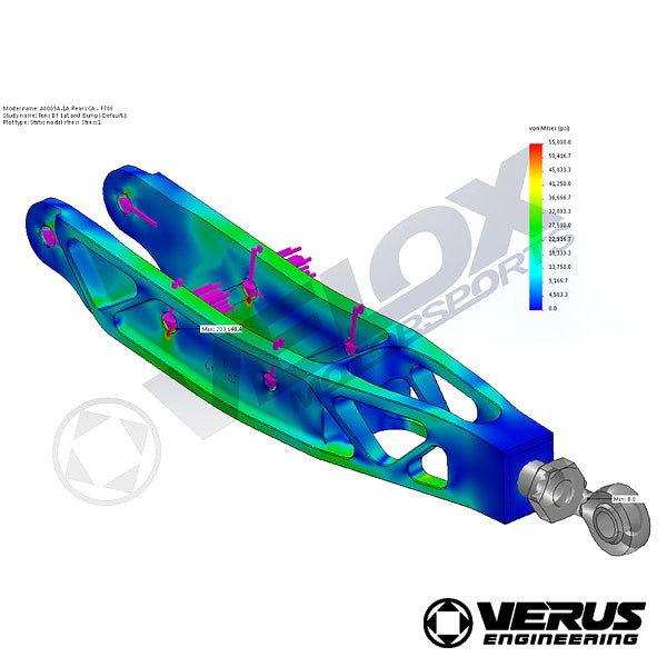 VERUS ENGINEERING(ヴェルスエンジニアリング)A0005A:ヴェルスエンジニアリング:GR86/86/BRZ/WRX対応リアライトウエイトロアコントロールアーム(全3色)