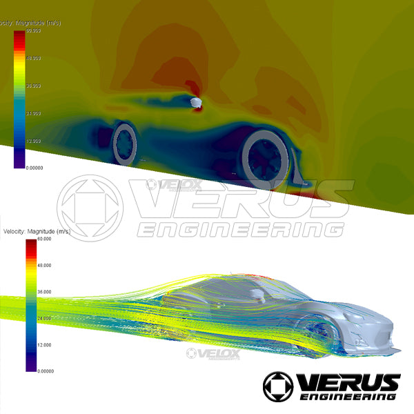 VERUS ENGINEERING(ヴェルスエンジニアリング)A0040A:TOYOTA 86(ZN6) / SUBARU BRZ(ZC6):ドライカーボンフロントスプリッターエンドブレート