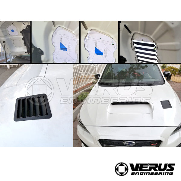 VERUS ENGINEERING(ヴェルスエンジニアリング)A0053A:SUBARU WRX(VAB):フードルーバーキット:左右セット:ブラックパウダーコート