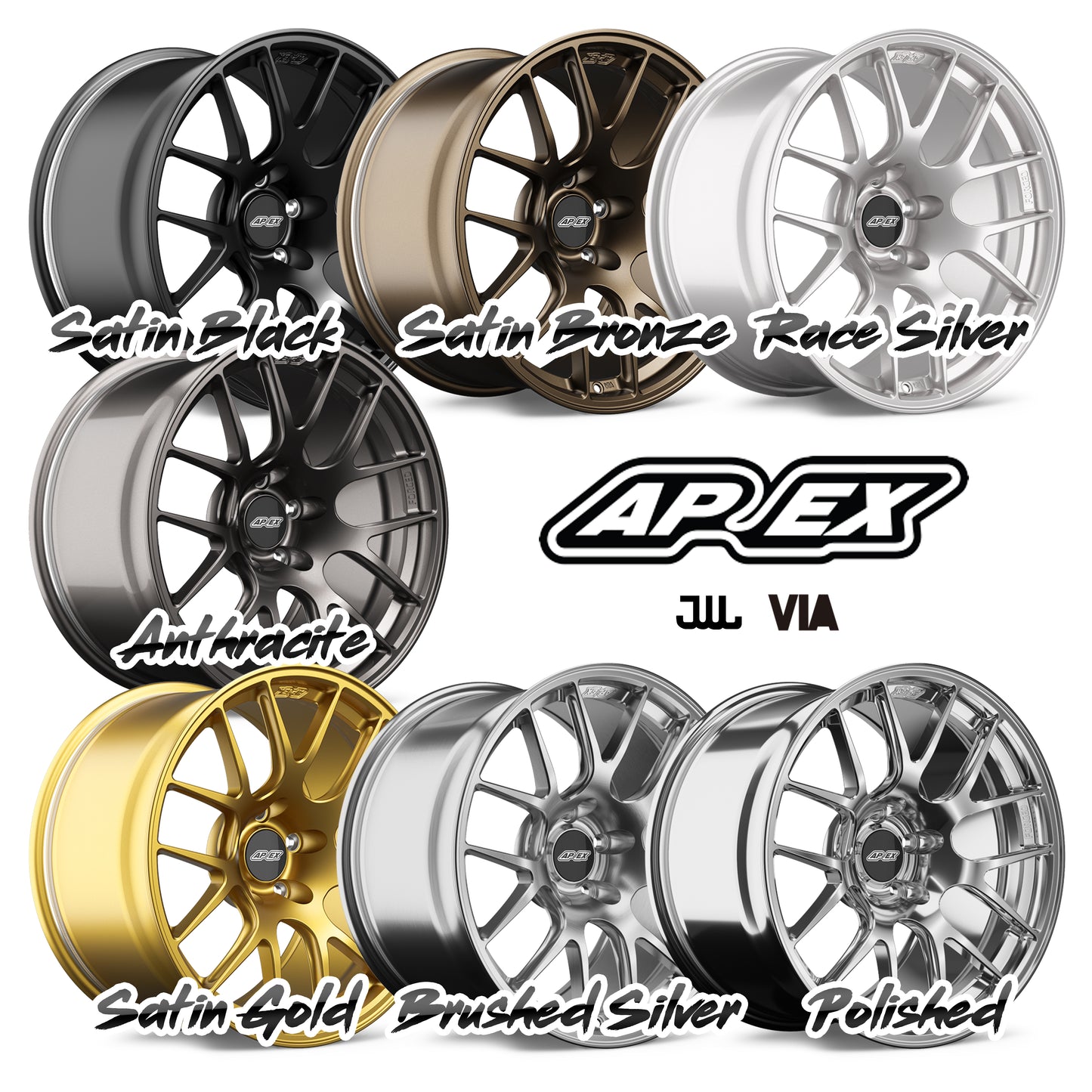 APEX SM10 19inchx9.5J +25 5x112mm TOYOTA GR SUPRA フローフォームモデル 全2色