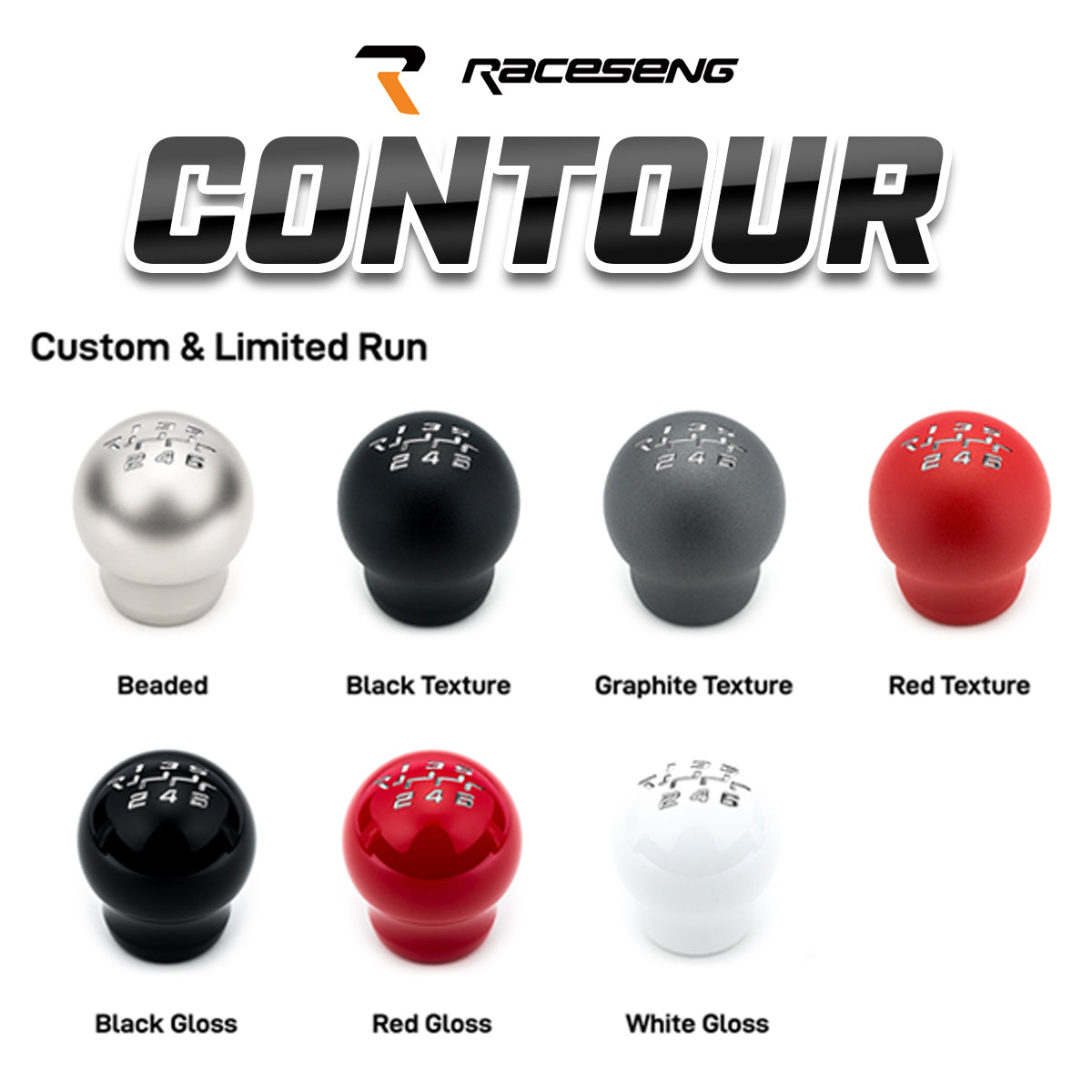RACESENG レースセングシフトノブ MASSシリーズ CONTOUR コンツアー カスタムカラー・限定カラー