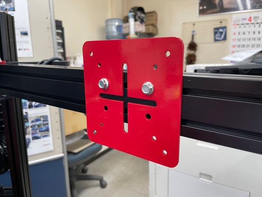 RK-ONLINE SIM RACING アルミリグ用VESAマウントプレート:75mm・100mm:1枚:スチール・レッド