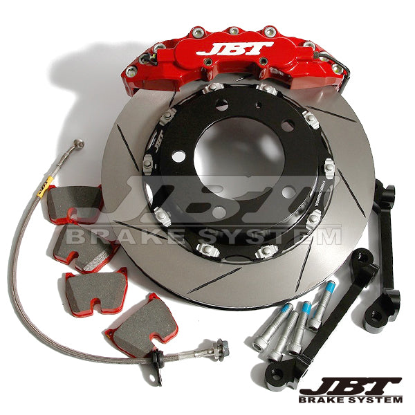 ■JBTブレーキキャリパー8POT(FM8)+2ピース400mmスリットローター+ブラケット+パッド+ブレーキホース:フロントフルセット:全10色