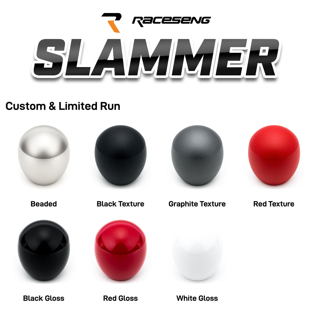 RACESENG レースセングシフトノブ MASSシリーズ SLAMMER スラマー:カスタムカラー・限定カラー