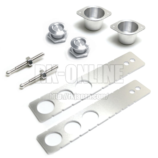 RK-ONLINE:クイックロックナンバーステーキット:汎用:アルミヘッド:30mm幅x150mmモデル:2本セット