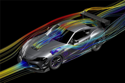 VERUSのCFD解析によるMK5スープラ周りの気流可視化