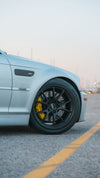 BMW M3 E46 FL-5 Satin Black 18x9.5" ET22 4本セット 7