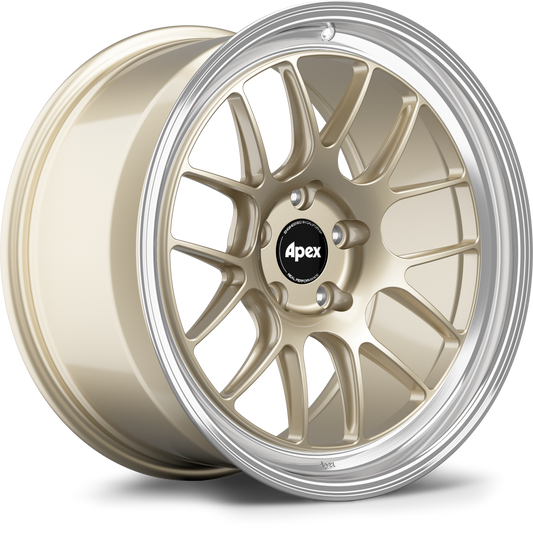 APEX ML-7RT 19x10" ET12 5x112mm | BMW M2/M3/M4 (G8x)、A90 GR Supra - マシンドリップ モータースポーツゴールド