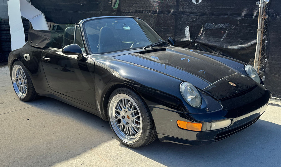 PORSCHE 911 993 カレラ に APEX ML-10RT 18x8.5J ET44 / 18x10J ET60 Machined Lip Race Silver を装着