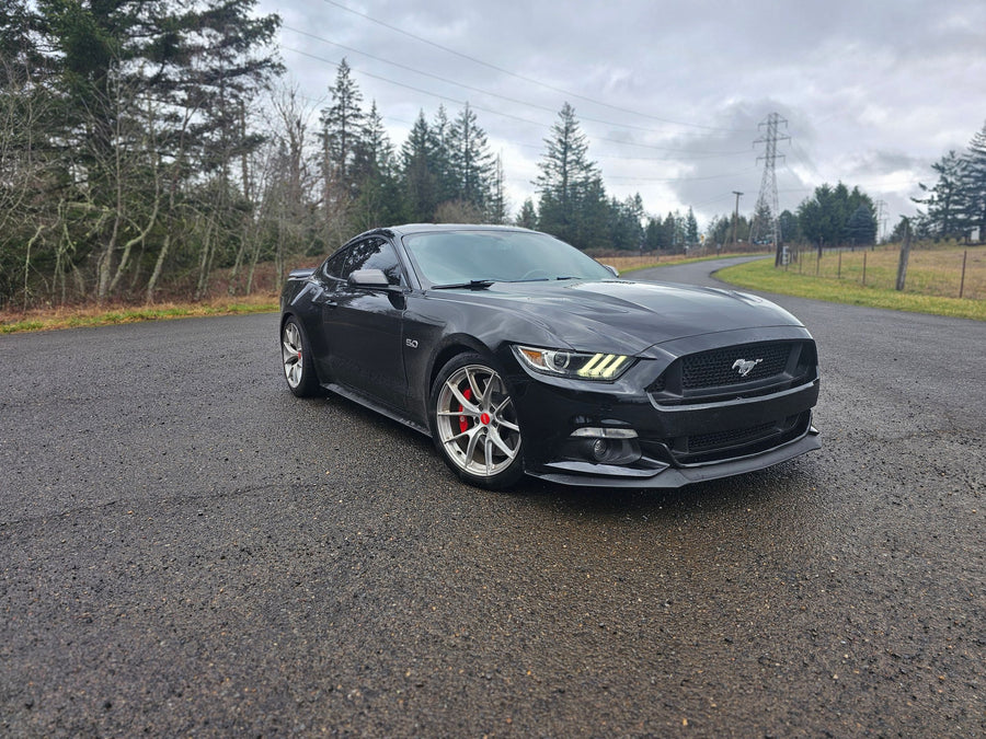 FORD マスタング S550 に APEX VS-5RS 19x10J ET40 Brushed Clear を装着