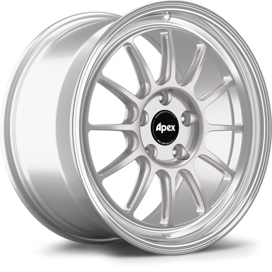APEX SL-12RT 18x10" ET25 5x120mm | BMW 5/6/7/8シリーズ、Cadillac、Chevrolet Camaro - マシンドリップ レースシルバー