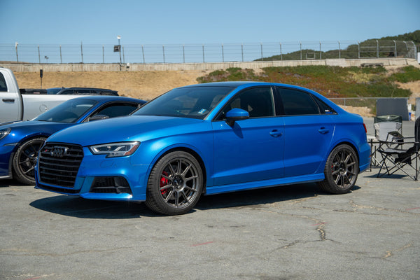AUDI S3 8V に APEX SM-10 18x8.5J ET43 スクエア アンスラサイトを装着