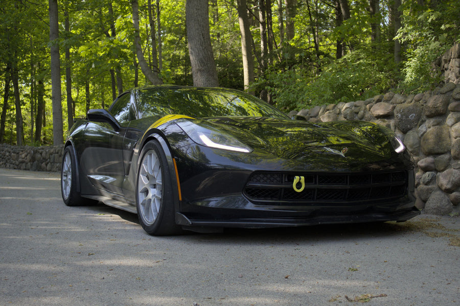 CHEVROLET コルベット C7 ナローボディ に APEX EC-7 18x11J ET57 Race Silver を装着