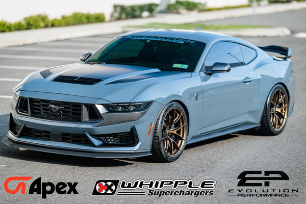 FORD マスタング S650 に APEX VS-5RS F:20x11J ET26 / R:20x11.5J ET48 Satin Bronze を装着