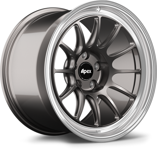 APEX SL-12RT Machined Lip Race Silver ホイール単体