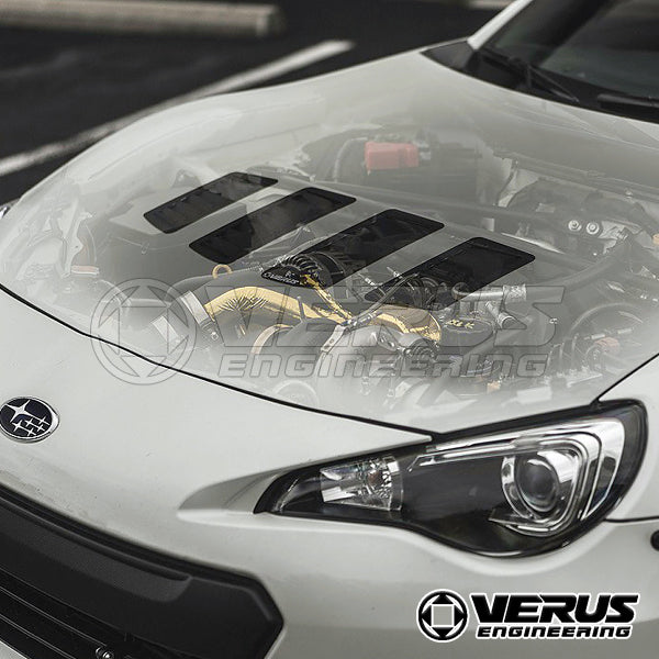 VERUS ENGINEERING(ヴェルスエンジニアリング)A0065A：TOYOTA 86(ZN6) SUBARU BRZ(ZC6)：ボンネットルーバーキット：左右セット：ブラックパウダーコート/無塗装