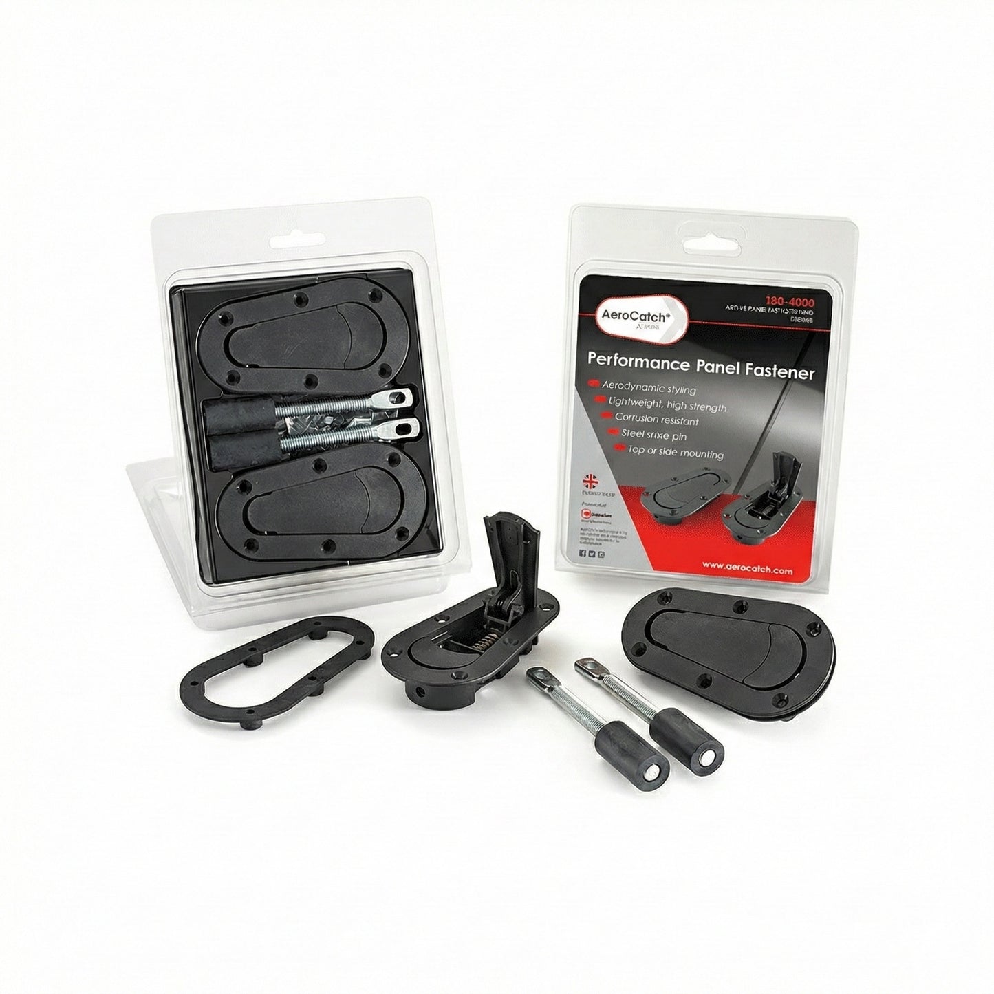 SFC AEROCATCH エアロキャッチエクストリーム プラスフラッシュタイプ 鍵無し（120-4000）タイプ ブラック 1セット