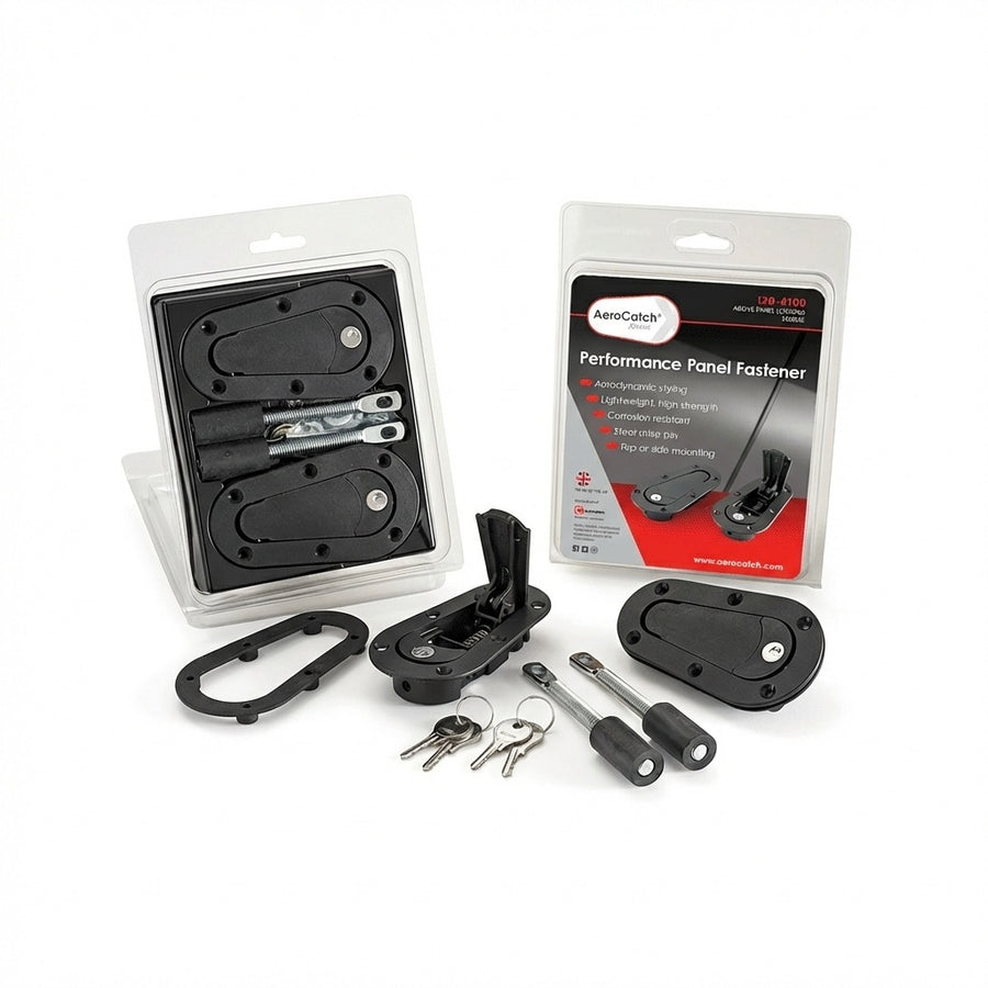 SFC AEROCATCH エアロキャッチエクストリーム プラスフラッシュタイプ 鍵あり（120-4100）タイプ ブラック 1セット