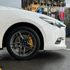 JBTブレーキキャリパーキット：MAZDA 3：4POT（JB4P）+2ピース302/330mmスリットローター＋ブラケット＋パッド＋ブレーキホース：フロントフルセット：全9色