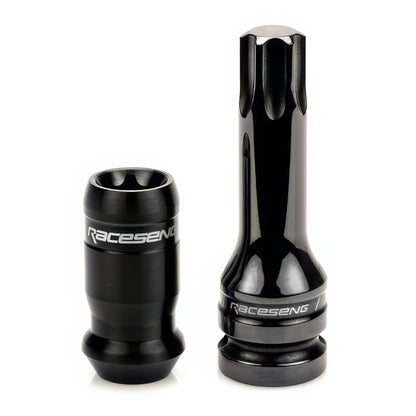 RACESENG（レーセング）TNR-1：チタンナットセット：ブラッシュブラック：M12x1.25mm：M12x1.5mm：M14x1.5：リジッド：20本セット