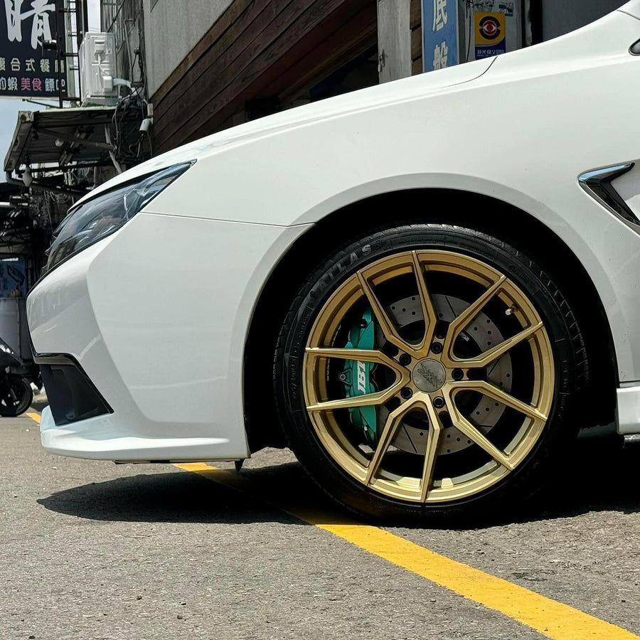 JBTブレーキキャリパーキット：MITSUBISHI Grand Lancer：4POT（SP4P）+2ピース330mmスリットローター＋ブラケット＋パッド＋ブレーキホース：フロントフルセット：全9色