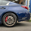 JBTブレーキキャリパーキット：INFINITI Q50 300GT：4POT（SP4P）+2ピース380mmスリットローター＋ブラケット＋パッド＋ブレーキホース：フロントフルセット：全9色