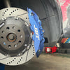 JBTブレーキキャリパーキット：VW Golf 5：4POT（SP4P）+2ピース355mmスリットローター＋ブラケット＋パッド＋ブレーキホース：フロントフルセット：全9色