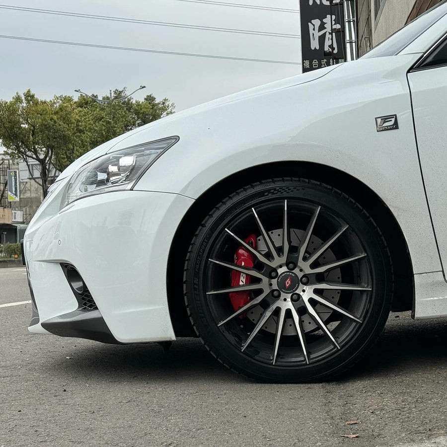 JBTブレーキキャリパーキット：LEXUS CT：4POT（JB4P）+2ピース302/330mmスリットローター＋ブラケット＋パッド＋ブレーキホース：フロントフルセット：全9色