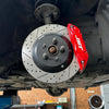JBTブレーキキャリパーキット：LEXUS CT：4POT（JB4P）+2ピース302/330mmスリットローター＋ブラケット＋パッド＋ブレーキホース：フロントフルセット：全9色
