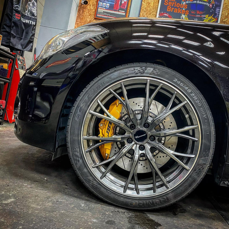 JBTブレーキキャリパーキット：INFINITI M35：8POT（Z8）+2ピース380mmスリットローター＋ブラケット＋パッド＋ブレーキホース：フロントフルセット：全9色