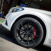JBTブレーキキャリパーキット：MERCEDES BENZ W205 C-class：4POT（SP4P）+2ピース355mmスリットローター＋ブラケット＋パッド＋ブレーキホース：フロントフルセット：全9色