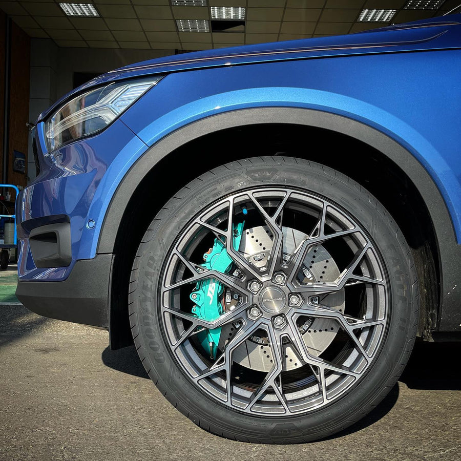 JBTブレーキキャリパーキット：VOLVO XC40：6POT（RS6P）+2ピース380mmスリットローター＋ブラケット＋パッド＋ブレーキホース：フロントフルセット：全9色