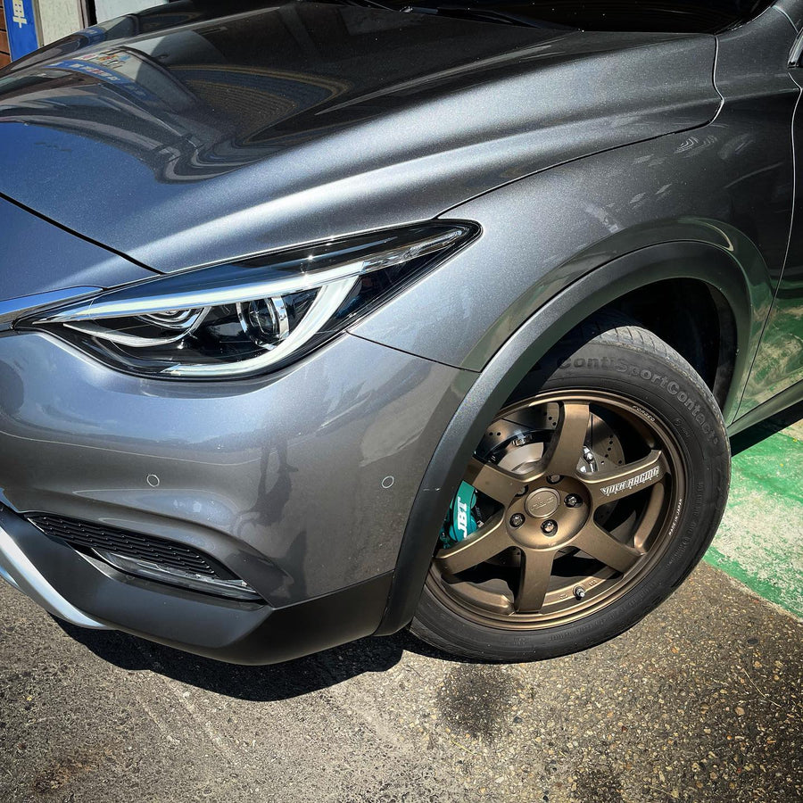 JBTブレーキキャリパーキット：INFINITI Q30：4POT（SP4P）+2ピース355mmスリットローター＋ブラケット＋パッド＋ブレーキホース：フロントフルセット：全9色