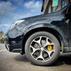 JBTブレーキキャリパーキット：SUBARU Forester XT：4POT（SP4P）+2ピース355mmスリットローター＋ブラケット＋パッド＋ブレーキホース：フロントフルセット：全9色