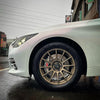JBTブレーキキャリパーキット：INFINITI Q50：4POT（SP4P）+2ピース330mmスリットローター＋ブラケット＋パッド＋ブレーキホース：フロントフルセット：全9色