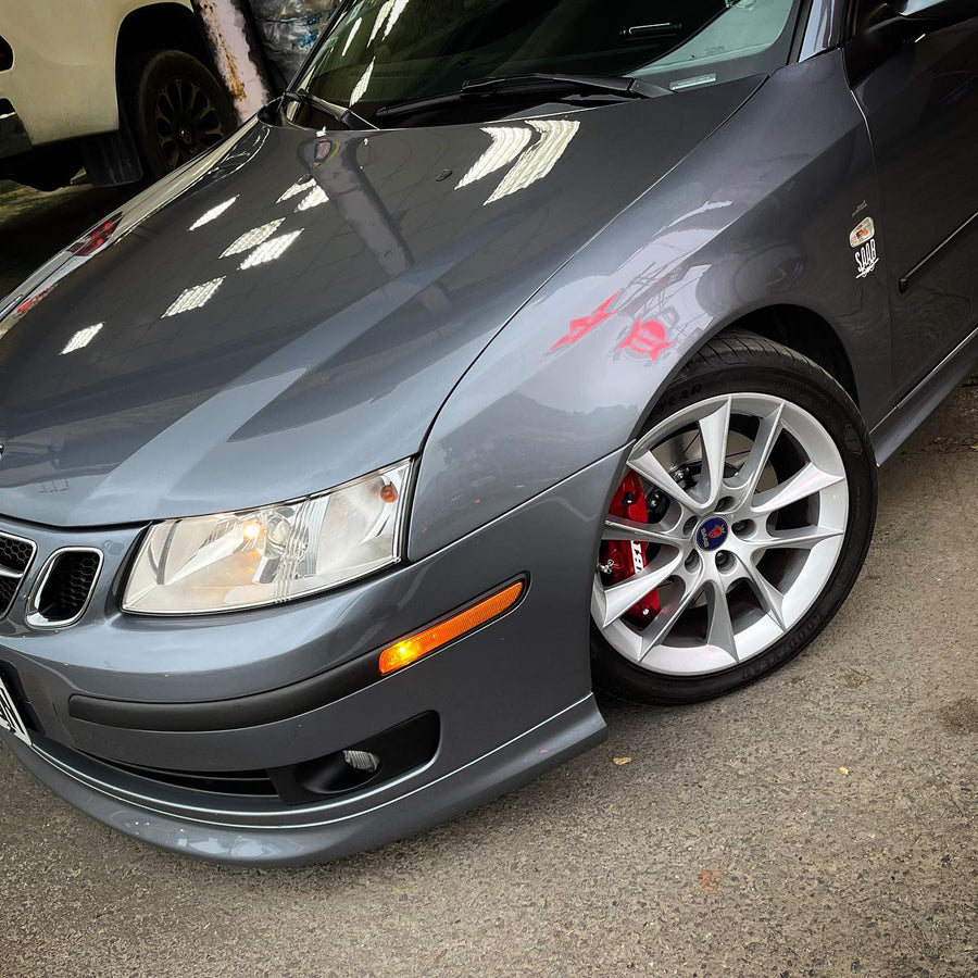 JBTブレーキキャリパーキット：SAAB 93：4POT（SP4P）+2ピース330mmスリットローター＋ブラケット＋パッド＋ブレーキホース：フロントフルセット：全9色