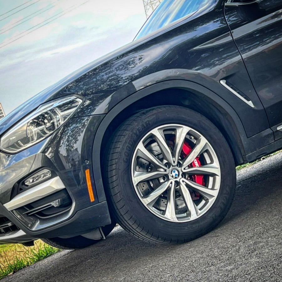 JBTブレーキキャリパーキット：BMW X3：6POT（RS6P）+2ピース380mmスリットローター＋ブラケット＋パッド＋ブレーキホース：フロントフルセット：全9色